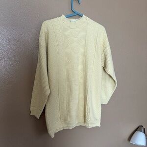 Vintage Basic Editions Butter Yellow Sweater Size M